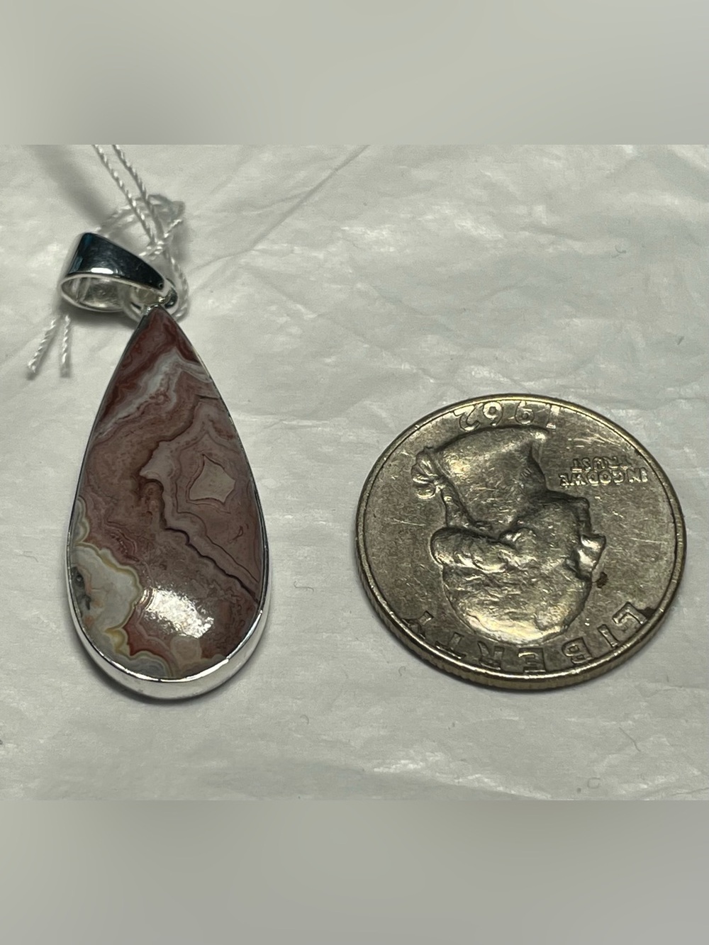 Crazy lace agate pendant